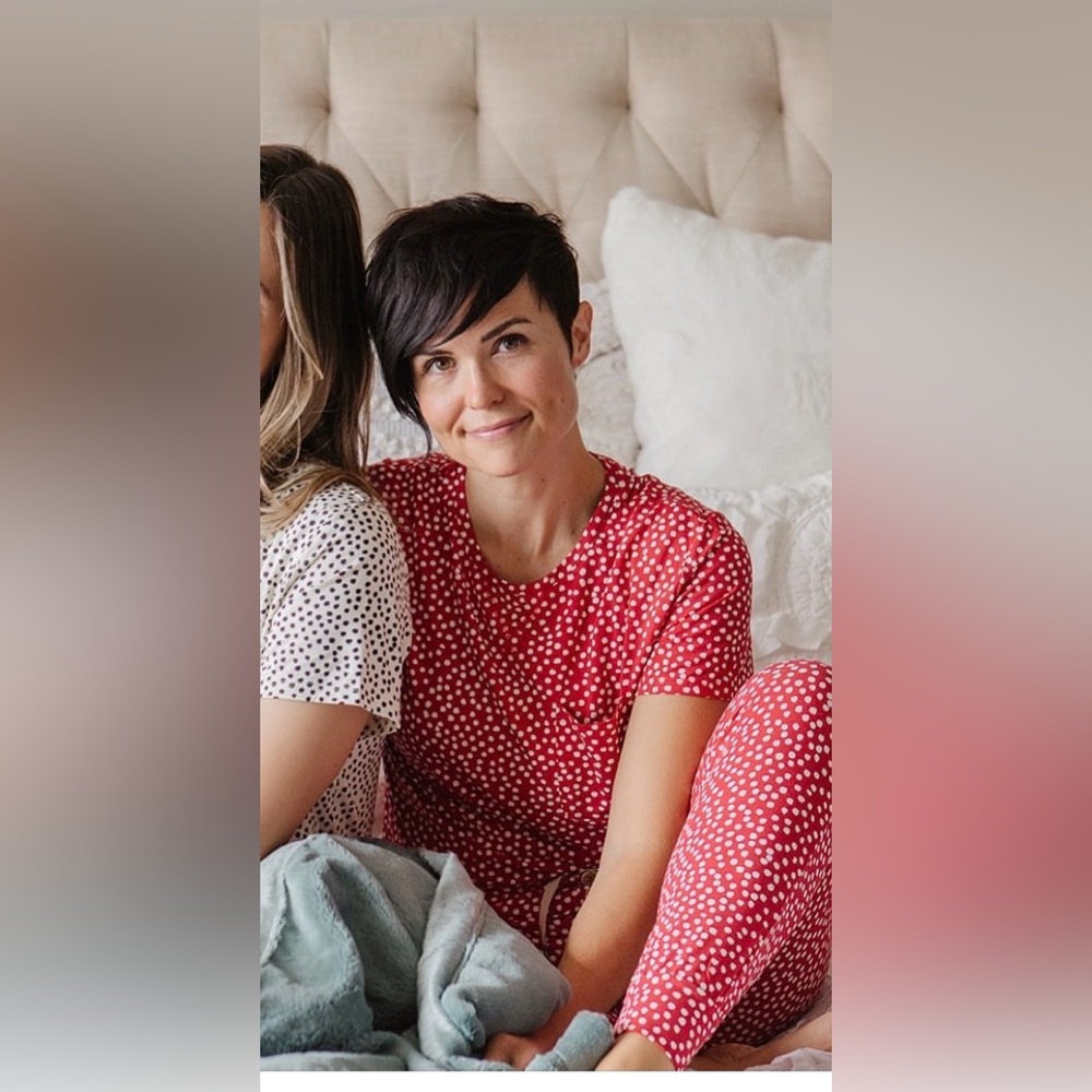 Lates by Kate - Red Polka Dot Women's Pajama Set Small - Picture 3 of 4